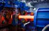 Induction heating of metal at the factory